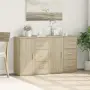 vidaXL Сайдборди, 2 бр, дъб сонома, 60x31x70 см, инженерно дърво, снимка 3