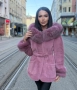 дамско палто с естествен косъм , снимка 1