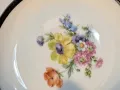 декоративна порцеланова чинийка с цветя и сребърен кант  20/3, снимка 3