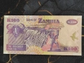 Банкнота - Замбия - 100 квача UNC | 2005г., снимка 2