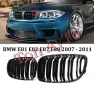 Двойни бъбреци БМВ BMW E81 E87 E82 E88 2007–2011 Фейслифт Черен Гланц Комплект, снимка 2