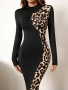 Рокля с пантера принт, Елегантна рокля, Секси Рокля, Рокля по тялото, снимка 1