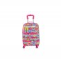 Комплект Mercado Trade, Куфар и раница, За деца, Бухали, Розов, снимка 3