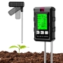 6-в-1 тестер за почва, pH метър, плодородие, температура, светлина, влажност – градина НОВ, снимка 1