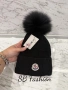 Moncler шапка с естествен пух, снимка 1