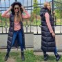 Дамски Дълги 115см Елеци с Пух City Angels Jeans в 10 цвята, снимка 10