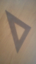 Дървен триъгълник, ретро, снимка 1 - Ученически пособия, канцеларски материали - 36531045
