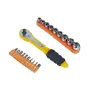 Мини тресчотка 1/4'' с вложки и битове 20 части, снимка 1