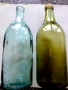 Стари големи стъклени шишета 3л., снимка 1
