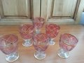 Ретро стъклени чаши гравирани , снимка 5