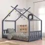 vidaXL Рамка за детско легло, сива, бор масив, 80x160 см（SKU: 283371）, снимка 2