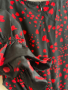 Influence - Черна лятна рокля с червени сърца., снимка 13