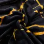 Меко и пухкаво одеяло с модерен черно-златист дизайн
, снимка 4