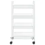 Кухненска количка на 4 нива, бяла, 46x26x85 см, желязо Код P438, снимка 4