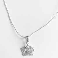 Сребърна верижка с висулка, снимка 1 - Колиета, медальони, синджири - 32178460