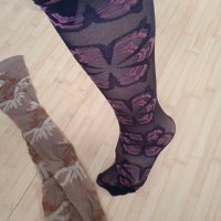 Фигурални чорапи и чорапогащник, снимка 2 - Дамски чорапи - 38358298