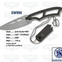 Нож за врат Smith & Wesson със свирка, за оцеляване, снимка 2 - Ножове - 38135692