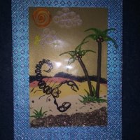 Ръчно изработена арт декорация "Скорпион" - квилинг картичка, снимка 7 - Други - 39798734