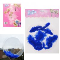 Балон с цветни пера /прозрачен TPU/, снимка 4 - Декорация за дома - 38741658