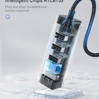 uNi USB  към Gigabit Ethernet адаптер, HUB 3 x USB 3.0, снимка 5 - Мрежови адаптери - 34211200