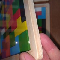 Нов модел масивен и по-дебел дървен цветен тетрис / всичко с дърво tetris wood, снимка 3 - Образователни игри - 37871816
