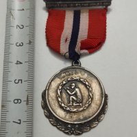 норвежки сребърен медал с маркировка , снимка 5 - Антикварни и старинни предмети - 42138430