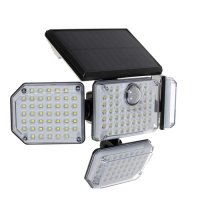 Трoйна соларна лампа със сензор за движение 181 LED, 4 режима на работа, с дистанционно, снимка 7 - Соларни лампи - 39163664