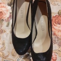 Черни обувки на висок ток - черни токчета🌺, снимка 1 - Дамски обувки на ток - 37070060