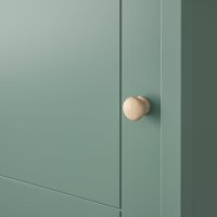 Нощно шкафче в зелен и естествен дървесен цвят, снимка 4 - Шкафове - 40431461