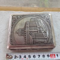 Стара руска съветска табакера маркировка дебело посребрена, снимка 7 - Антикварни и старинни предмети - 36926782
