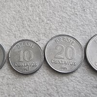 Монети. Бразилия. 5, 10 ,20 и 50  цента. 1986, 1987 година.  Стара серия., снимка 1 - Нумизматика и бонистика - 42524539