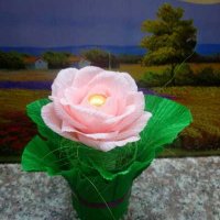 Хартиени рози- ръчна изработка, снимка 3 - Изкуствени цветя - 31989999