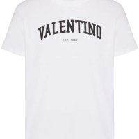 VALENTINO White Logo Print Мъжка Тениска size M (S) и XXL (XL), снимка 2 - Тениски - 40315318