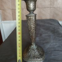 стар метален свещник, снимка 2 - Други ценни предмети - 37273262