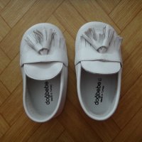 Официални бебешки бели обувки от естествена кожа, 19 номер, подходящи за кръщенка/кръщене, снимка 2 - Бебешки обувки - 39127459