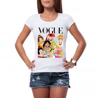 Тениска Disney Princess Vogue принт. Модели и размери, снимка 2 - Тениски - 28234408