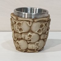 Нова 3D чаша с малки Черепи, снимка 1 - Подаръци за мъже - 37435113