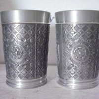 Стари чаши от цветен метал - 2 бр, снимка 2 - Антикварни и старинни предмети - 29652858