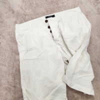 Ленени бели къси панталони , снимка 1 - Панталони - 44598659