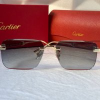 Cartier мъжки слънчеви очила с дървени дръжки, снимка 6 - Слънчеви и диоптрични очила - 42813122