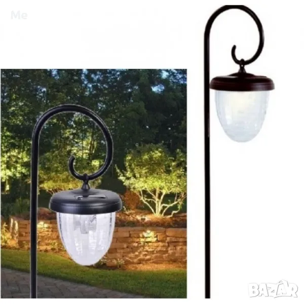 Соларна LED лампа с форма на жълъд, снимка 1