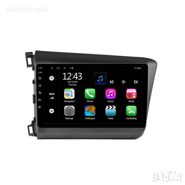 HONDA CIVIC 2013 - 2014 - 9" - АНДРОИД НАВИГАЦИЯ, 9554, снимка 1