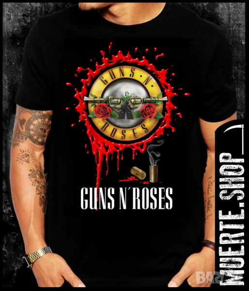 Тениска с щампа GUNS N ROSES BULLETS, снимка 1