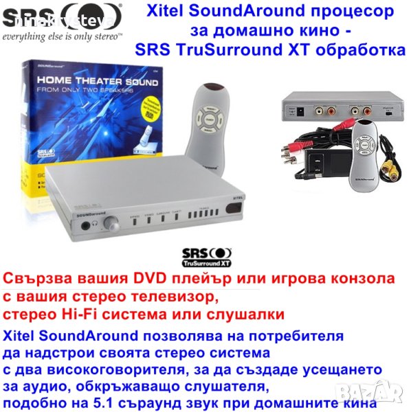 Звукова платка Xitel SOUND RTL-Box-SA-R3  за домашно кино с дистанционно, снимка 1
