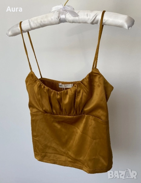 Satin crop top pull & bear , снимка 1