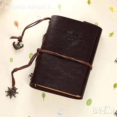 Стар Vintage пиратски дневник с котва и рул, снимка 1