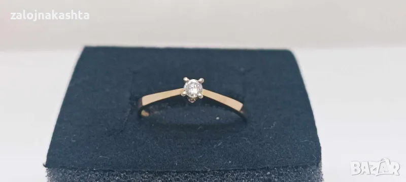 Нов-Златен пръстен с Брилянт-2,37гр/18кр, снимка 1