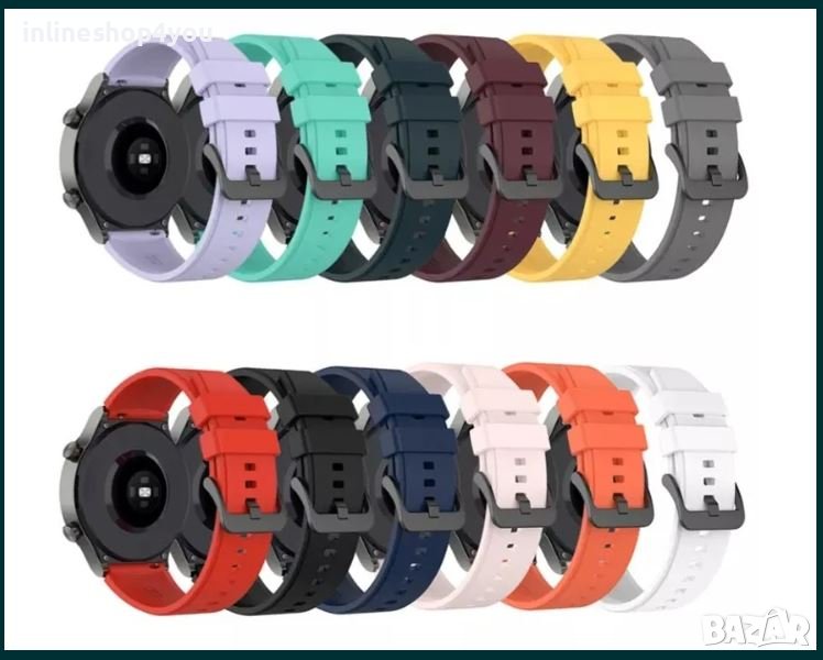 Силиконова Каишка Huawei Watch GT3 GT2 Pro 46mm 22мм Samsung Xiaomi, снимка 1
