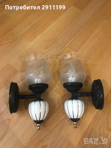 Стари, антикварни лампи за стена, снимка 1