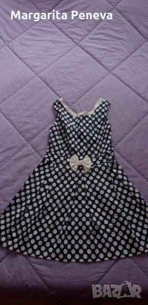 Рокля на точки с панделка, снимка 1
